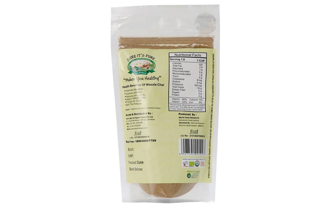 Elworld Organic Tea Masala Powder    Pack  100 grams